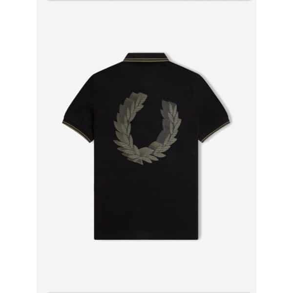 Ανδρική Μπλούζα POLO FRED PERRY 3D GRAPHIC M6609 Μαύρο - Image 5