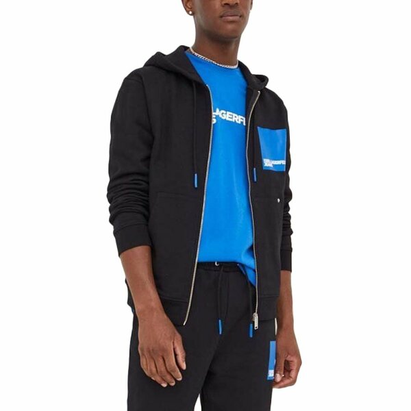 Ανδρική Ζακέτα Φούτερ KARL LAGERFELD JEANS REGULAR ZIP UP 235D1803 Μαύρο - Image 1