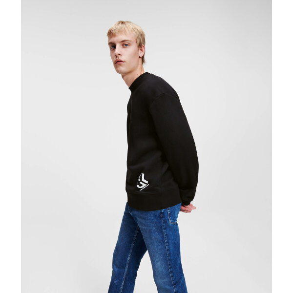 Ανδρική Φούτερ KARL LAGERFELD JEANS MONOGRAM 236D1854 Μαύρο - Image 4