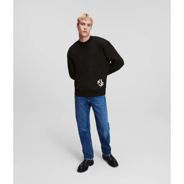 Ανδρική Φούτερ KARL LAGERFELD JEANS MONOGRAM 236D1854 Μαύρο - Image 5