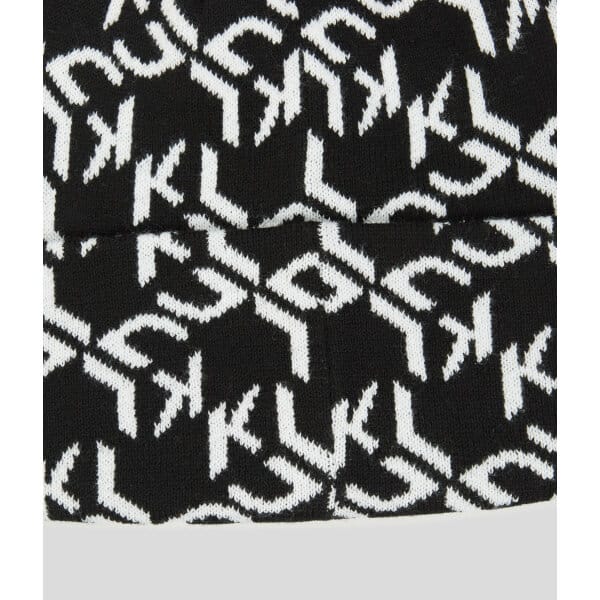 Ανδρικός Σκούφος KARL LAGERFELD MONOGRAM AOP 236D3408 Μαύρο Λευκό - Image 3