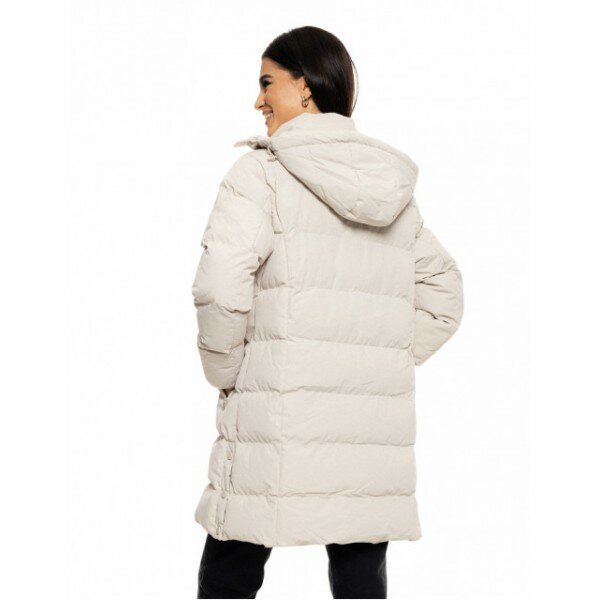 Biston fashion γυναικείο μακρύ μπουφάν με αποσπώμενη κουκούλα 50-101-007 - Image 3