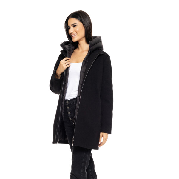 Biston fashion γυναικείο demi παλτό με αποσπώμενη κουκούλα  50-101-120 - Image 2