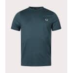 Ανδρική Μπλούζα FRED PERRY RINGER M3519 Πράσινο - Image 3