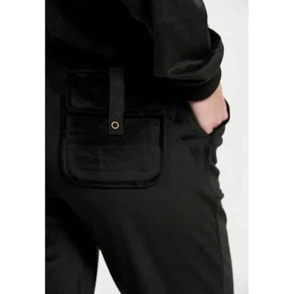 Γυναικείο Παντελόνι φόρμας σε βελουτέ ύφασμα Μαύρο FBL008-100-02 FUNKY BUDDHA - Image 3