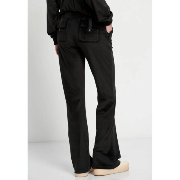 Γυναικείο Παντελόνι φόρμας σε βελουτέ ύφασμα Μαύρο FBL008-100-02 FUNKY BUDDHA - Image 4