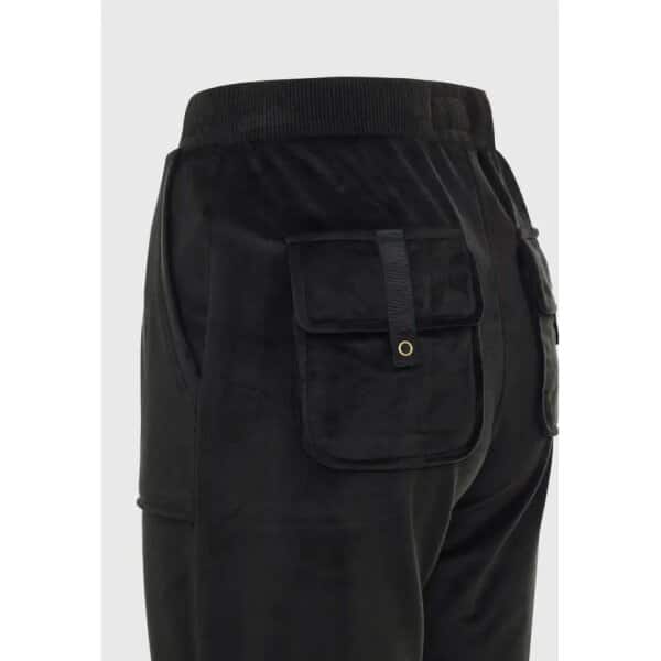 Γυναικείο Παντελόνι φόρμας σε βελουτέ ύφασμα Μαύρο FBL008-100-02 FUNKY BUDDHA - Image 6