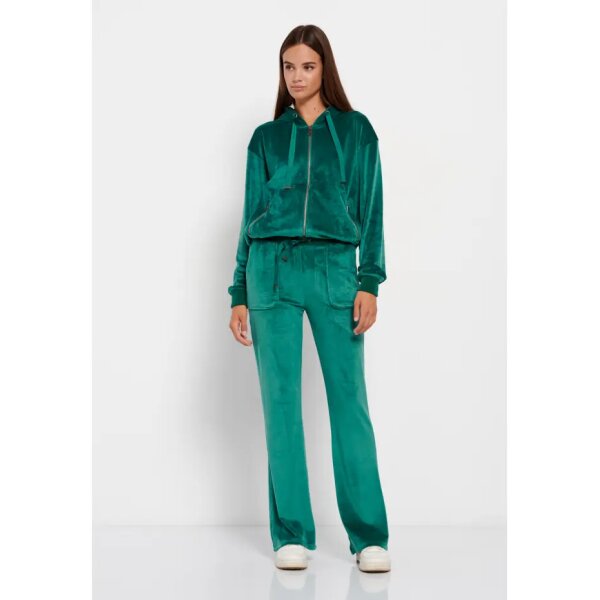 FBL008-100-02_PEPPER_GREEN_3 Γυναικείο Παντελόνι φόρμας σε βελουτέ ύφασμα Πράσινο FBL008-100-02 FUNKY BUDDHA - Image 3
