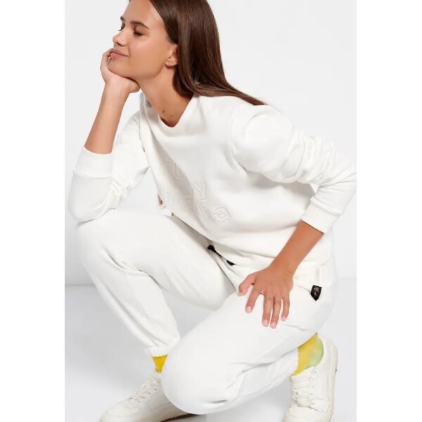 Γυναικείο Essential high-rise παντελόνι φόρμας Λευκό FBL008-106-02 FUNKY BUDDHA - Image 3
