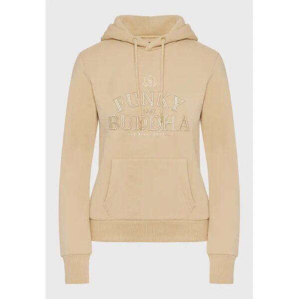 Γυναικεία Φούτερ με κουκούλα και κέντημα Μπέζ FBL008-106-06 FUNKY BUDDHA - Image 5