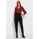 Γυναικείο casual παντελόνι με ζώνη Μαύρο FUNKY BUDDHA FBL008-110-02