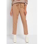 Γυναικείο casual παντελόνι με ζώνη Μπέζ FUNKY BUDDHA FBL008-110-02 - Image 2