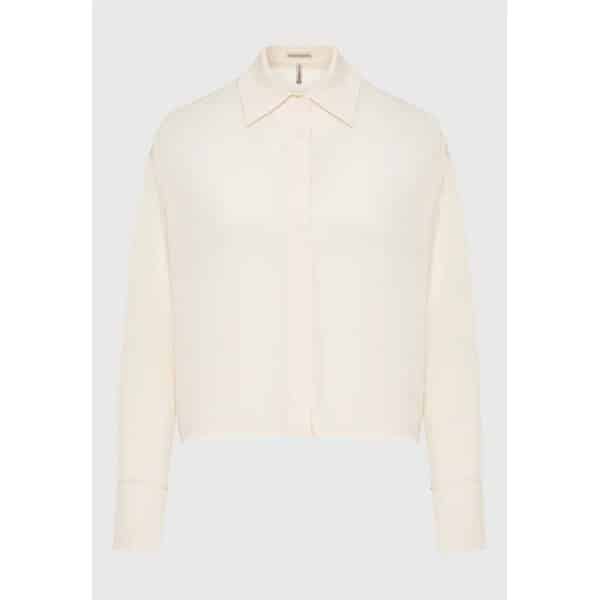 FBL008-111-05_SUGAR_6 Γυναικείο μονόχρωμο πουκάμισο Εκρού FBL008-111-05 FUNKY BUDDHA - Image 5