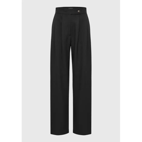 FBL008-117-02_BLACK_6 Γυναικείο casual παντελόνι με πιέτες Μαύρο FUNKY BUDDHA   FBL008-117-02 - Image 1