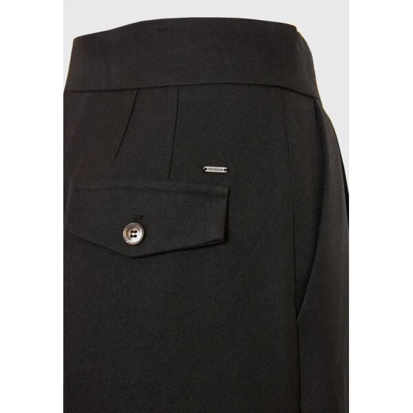FBL008-117-02_BLACK_8 Γυναικείο casual παντελόνι με πιέτες Μαύρο FUNKY BUDDHA   FBL008-117-02 - Image 3