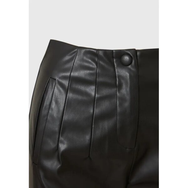 FBL008-120-02_BLACK_7 Γυναικείο casual παντελόνι από οικολογικό δέρμα (PU)Μαύρο FUNKY BUDDHA FBL008-120-02 - Image 6