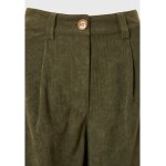 Γυναικείο Wide leg κοτλέ Παντελόνι FUNKY BUDDHA Χακί FBL008-124-02 - Image 6