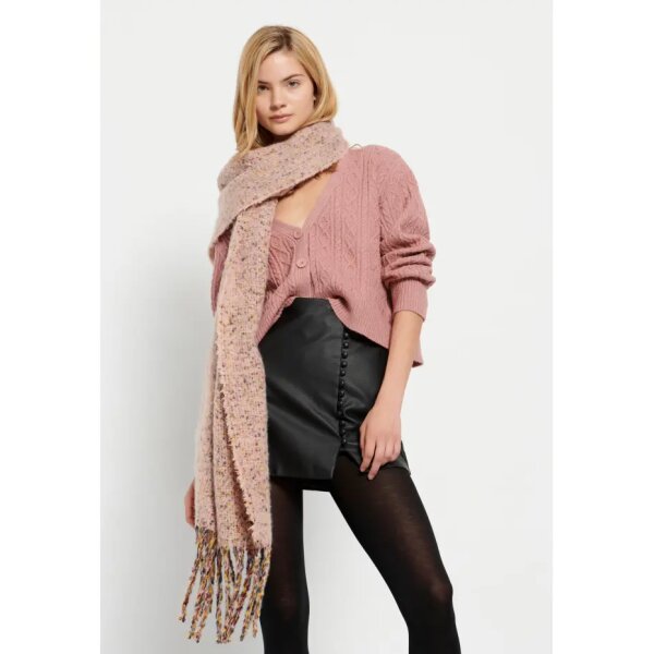 Γυναικεία Cropped ζακέτα με σχέδιο στην πλέξη Ροζ FBL008-138-09 FUNKY BUDDHA - Image 2