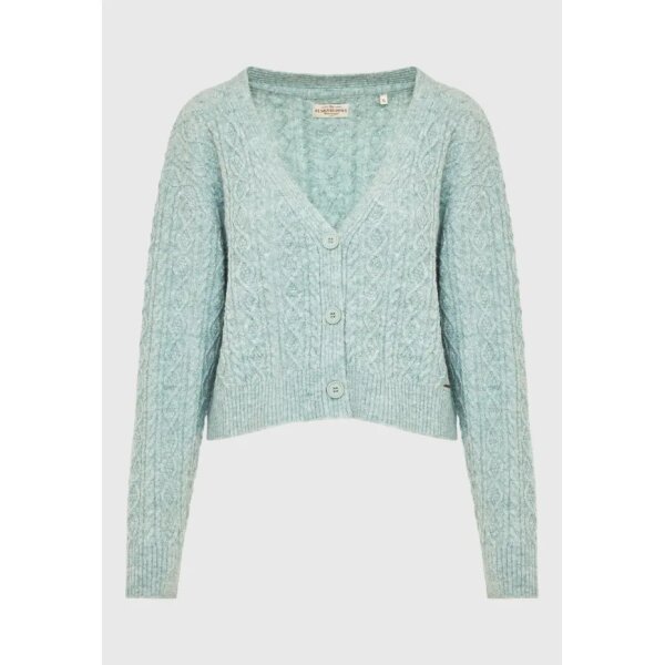 FBL008-138-09_MINT_6 Γυναικεία Cropped ζακέτα με σχέδιο στην πλέξη Μέντα FBL008-138-09 FUNKY BUDDHA - Image 1