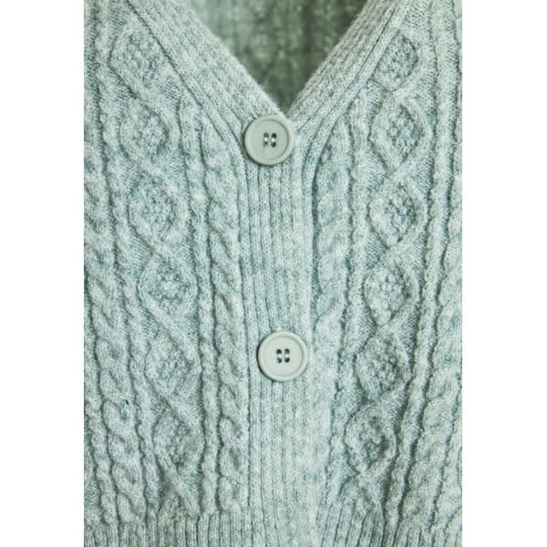 Γυναικεία Cropped ζακέτα με σχέδιο στην πλέξη Μέντα FBL008-138-09 FUNKY BUDDHA - Image 2