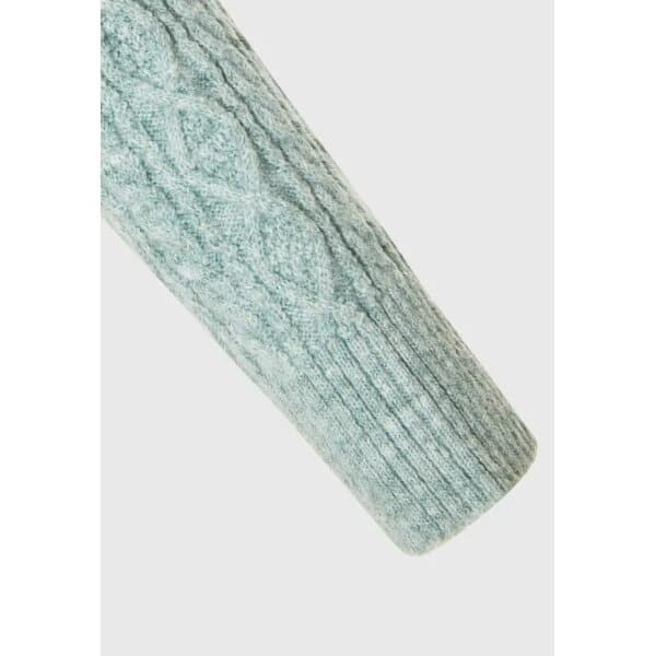 Γυναικεία Cropped ζακέτα με σχέδιο στην πλέξη Μέντα FBL008-138-09 FUNKY BUDDHA - Image 3