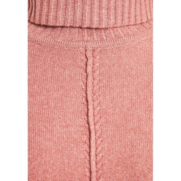 FBL008-139-09_DUSTY_ROSE_7 Γυναικεία Oversized πλεκτή μπλούζα με ψηλό λαιμό FBL008-139-09 Ροζ  FUNKY BUDDHA - Image 6