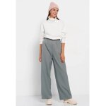 Γυναικεία Oversized πλεκτή μπλούζα με ψηλό λαιμό FBL008-139-09 Λευκό FUNKY BUDDHA - Image 3