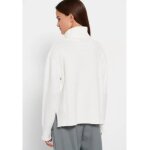 Γυναικεία Oversized πλεκτή μπλούζα με ψηλό λαιμό FBL008-139-09 Λευκό FUNKY BUDDHA - Image 4