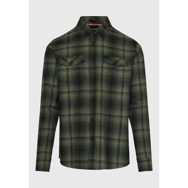 FBM008-025-05_GREEN_7 Ανδρικό Πουκάμισο FUNKY BUDDHA FBM008-025-05 Πράσινο - Image 1