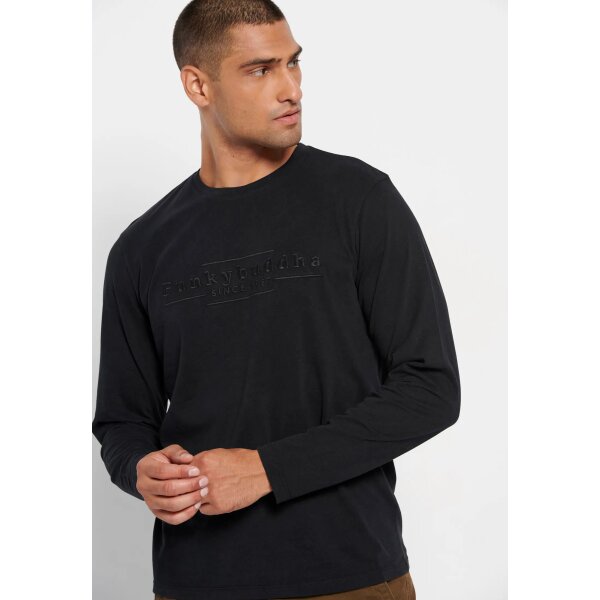 Ανδρική Μπλούζα Μακρύ Μανίκι FUNKY BUDDHA FBM008-025-07 Μαύρο - Image 2