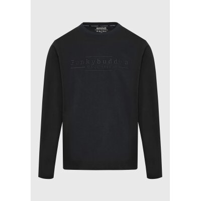 Ανδρική Μπλούζα Μακρύ Μανίκι FUNKY BUDDHA FBM008-025-07 Μαύρο