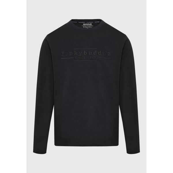 Ανδρική Μπλούζα Μακρύ Μανίκι FUNKY BUDDHA FBM008-025-07 Μαύρο - Image 1