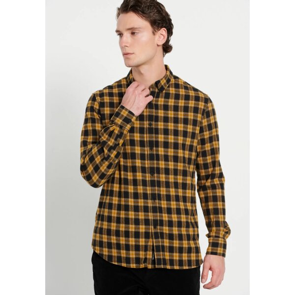 Ανδρικό Πουκάμισο FUNKY BUDDHA FBM008-029-05 Κίτρινο Μαύρο - Image 2