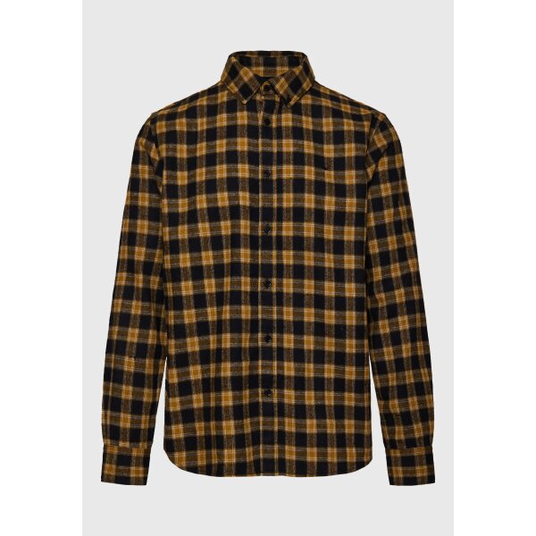 Ανδρικό Πουκάμισο FUNKY BUDDHA FBM008-029-05 Κίτρινο Μαύρο - Image 1