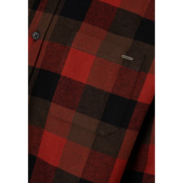 Ανδρικό Πουκάμισο FUNKY BUDDHA FBM008-031-05 Πορτοκαλί Μαύρο - Image 7