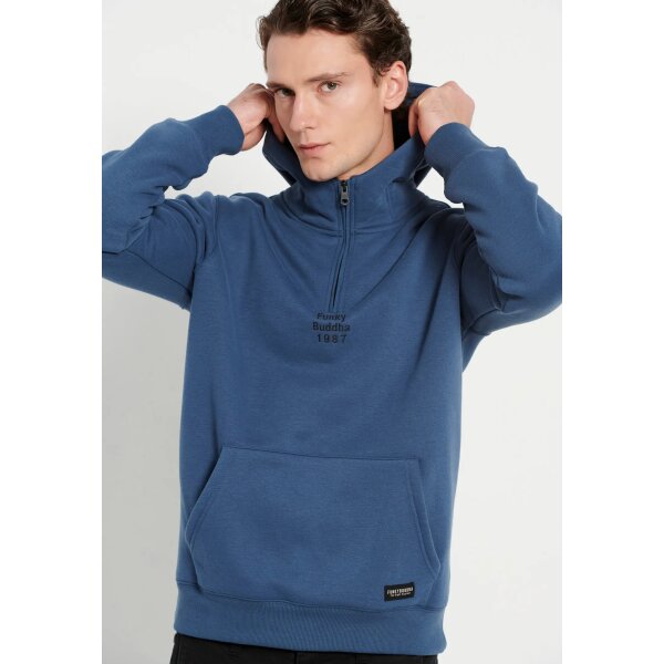 Ανδρική Φούτερ FUNKY BUDDHA FBM008-046-06 Μπλε - Image 6