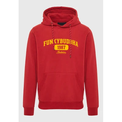 Ανδρική Φούτερ FUNKY BUDDHA FBM008-052-06 Κόκκινο