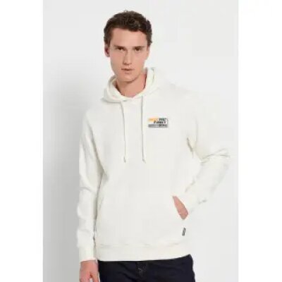 Ανδρική Φούτερ Με Τύπωμα στην Πλάτη FUNKY BUDDHA FBM008-063-06 Λευκό