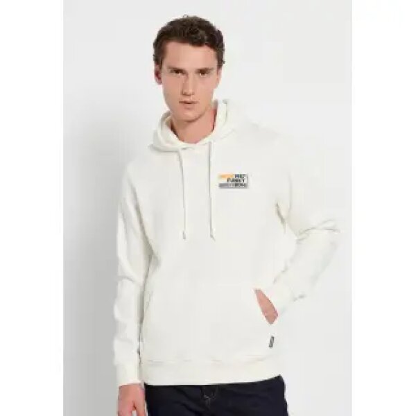 Ανδρική Φούτερ Με Τύπωμα στην Πλάτη FUNKY BUDDHA FBM008-063-06 Λευκό - Image 1