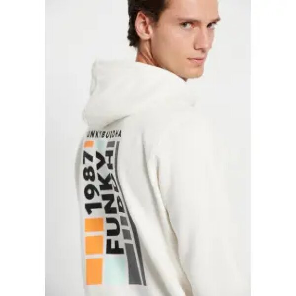 Ανδρική Φούτερ Με Τύπωμα στην Πλάτη FUNKY BUDDHA FBM008-063-06 Λευκό - Image 2
