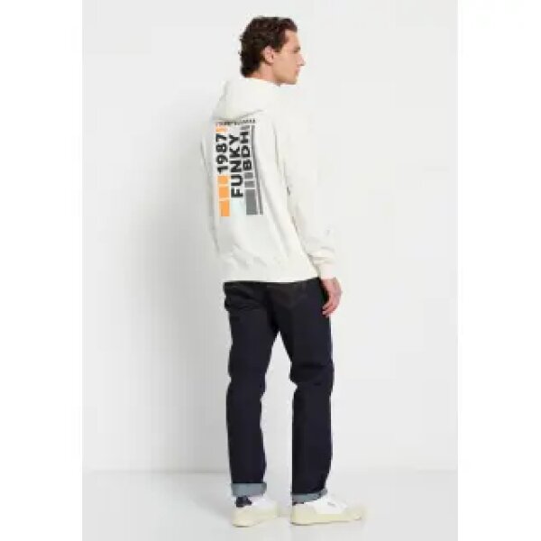 Ανδρική Φούτερ Με Τύπωμα στην Πλάτη FUNKY BUDDHA FBM008-063-06 Λευκό - Image 4