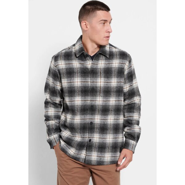 FBM008-080-05_ANTHRACITE_1 Ανδρικό Πουκάμισο Καρώ FUNKY BUDDHA FBM008-080-05 Ανθρακί - Image 2