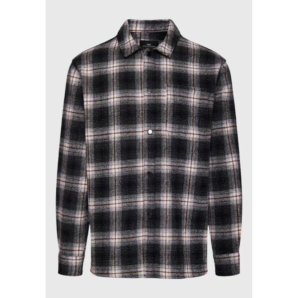 FBM008-080-05_ANTHRACITE_6 Ανδρικό Πουκάμισο Καρώ FUNKY BUDDHA FBM008-080-05 Ανθρακί - Image 1