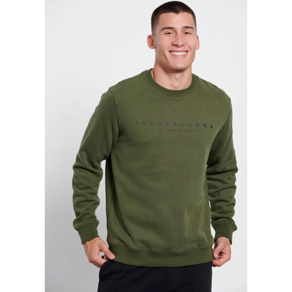 FBM008-094-06_PINE_GREEN_1 Ανδρική Φούτερ FUNKY BUDDHA FBM008-094-06 Πράσινο - Image 1