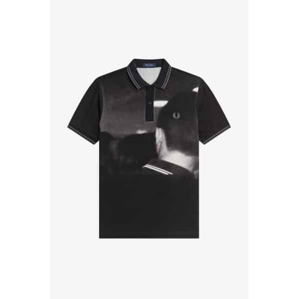 Ανδρική Μπλούζα POLO FRED PERRY RAVE GRAPHIC M6610 Μαύρο - Image 1