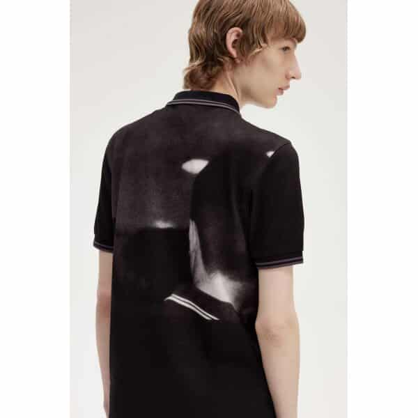 Ανδρική Μπλούζα POLO FRED PERRY RAVE GRAPHIC M6610 Μαύρο - Image 5