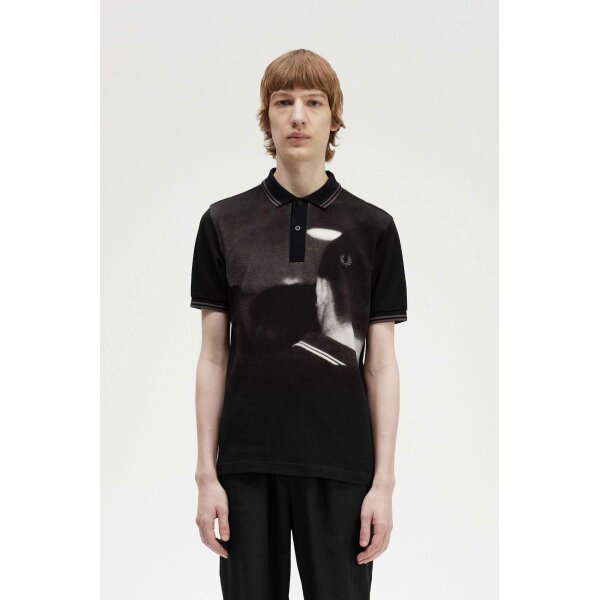 Ανδρική Μπλούζα POLO FRED PERRY RAVE GRAPHIC M6610 Μαύρο - Image 6