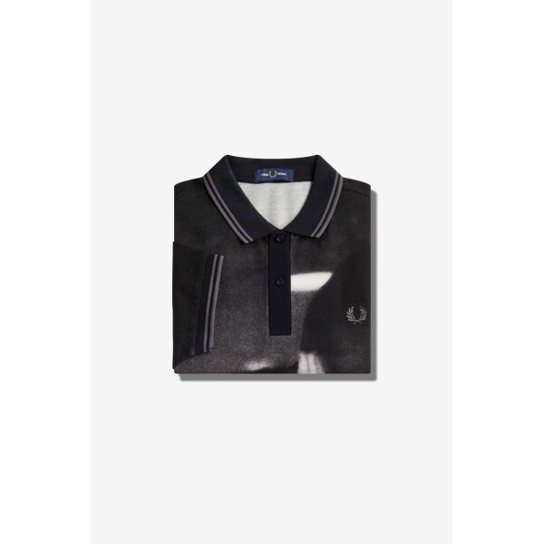 Ανδρική Μπλούζα POLO FRED PERRY RAVE GRAPHIC M6610 Μαύρο - Image 8
