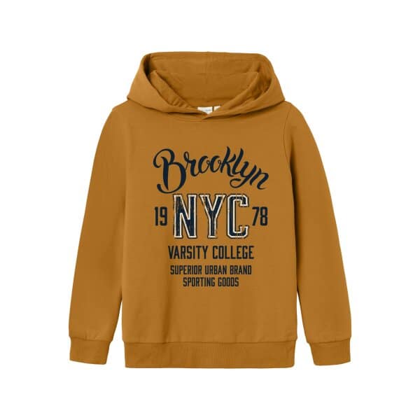 NAME-IT_Autumnwinter_4347326_13220352 ΠΑΙΔΙΚΗ ΜΠΛΟΥΖΑ ΦΟΥΤΕΡ ΜΕ ΚΟΥΚΟΥΛΑ ΜΟΥΣΤΑΡΔΙ ΑΓΟΡΙ  NAME IT 13220352 - Image 1