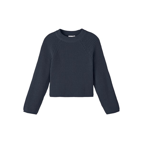 NAME-IT_FallWinter2023_4349218_13222011 Παιδική Πλεχτή Μπλούζα Crop Name It 13220011 Μπλέ  Κορίτσι - Image 1